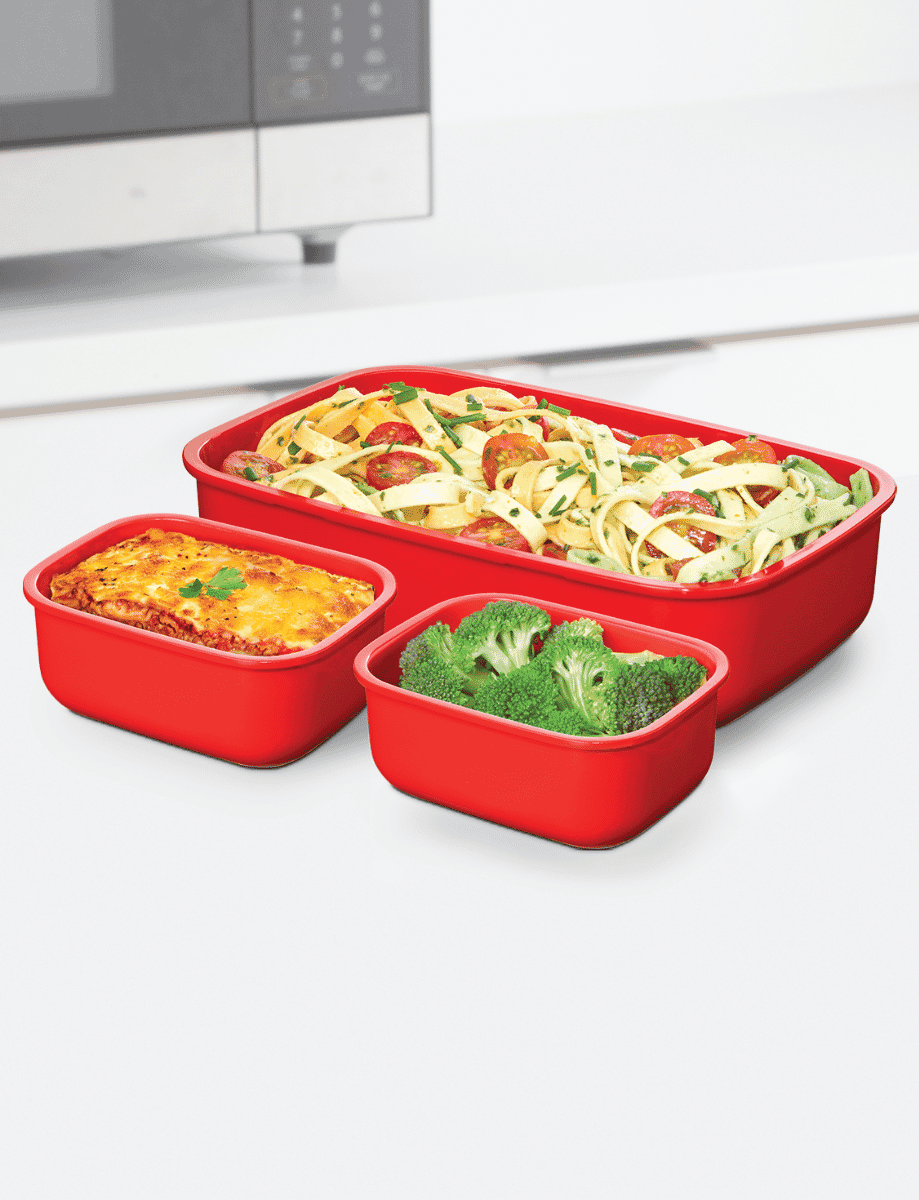 Heat and Eat Pack de 3 recipientes para microondas
