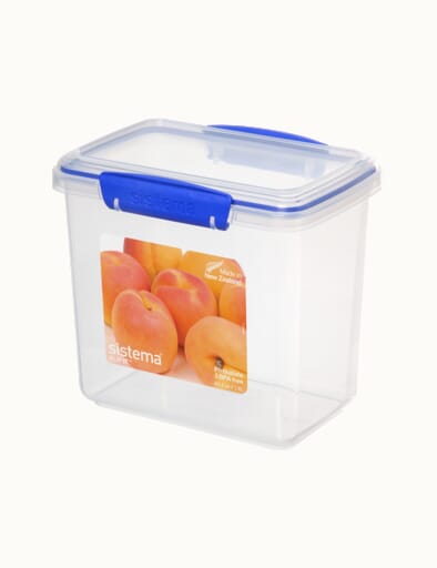  Sistema KLIP IT Rectangular Collection Food Storage Container,  6.7 oz./0.2 L, Clear/Blue: Food Savers: Home & Kitchen