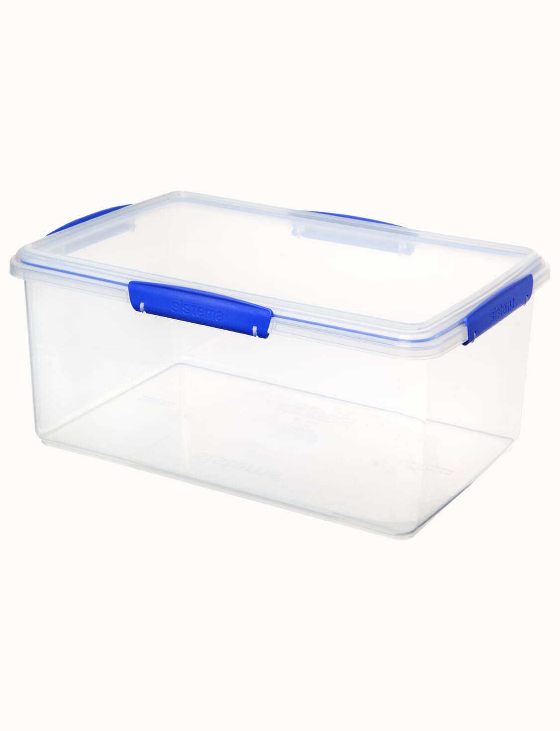 Clip Lock Square Plastic 6L Clear Storage Food Container With Carrying Handle