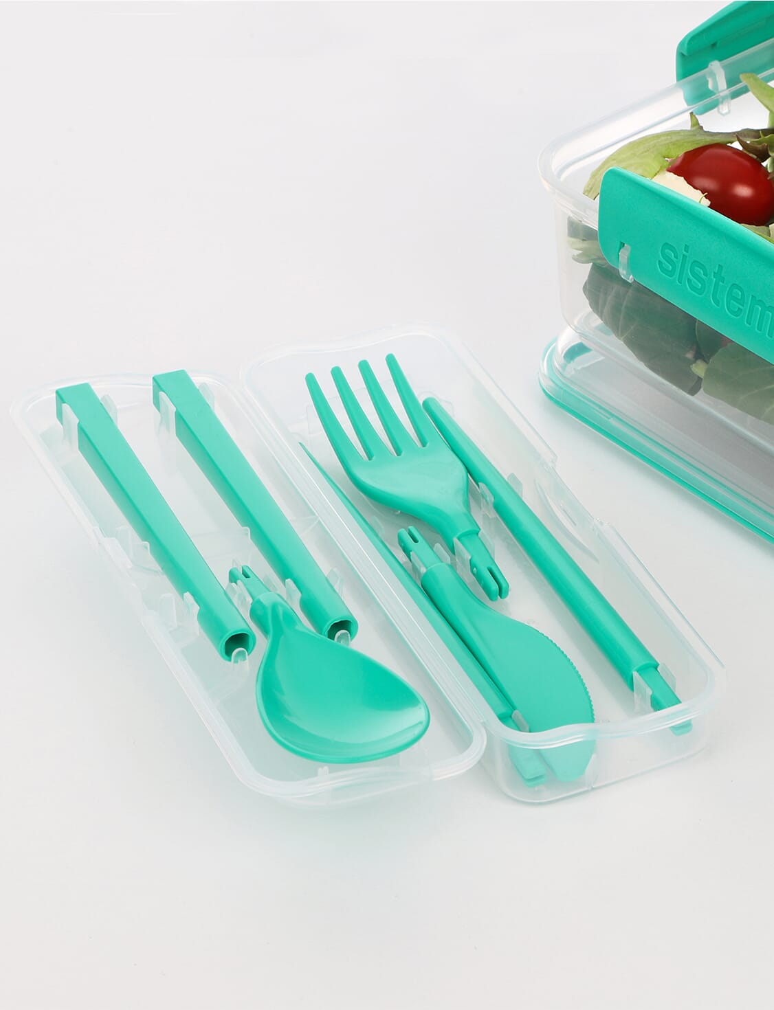 Tupperware Snap Together cutlery Utensils Fork Knife Spoon Set