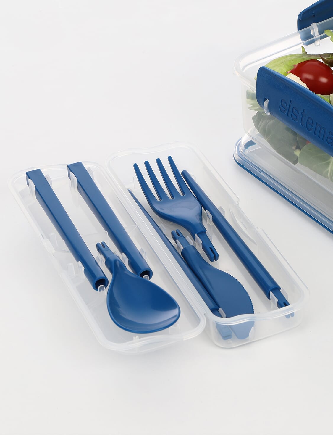 Sistema Lunchbox w. Cutlery - Breakfast To Go - 530 mL - Turquoi