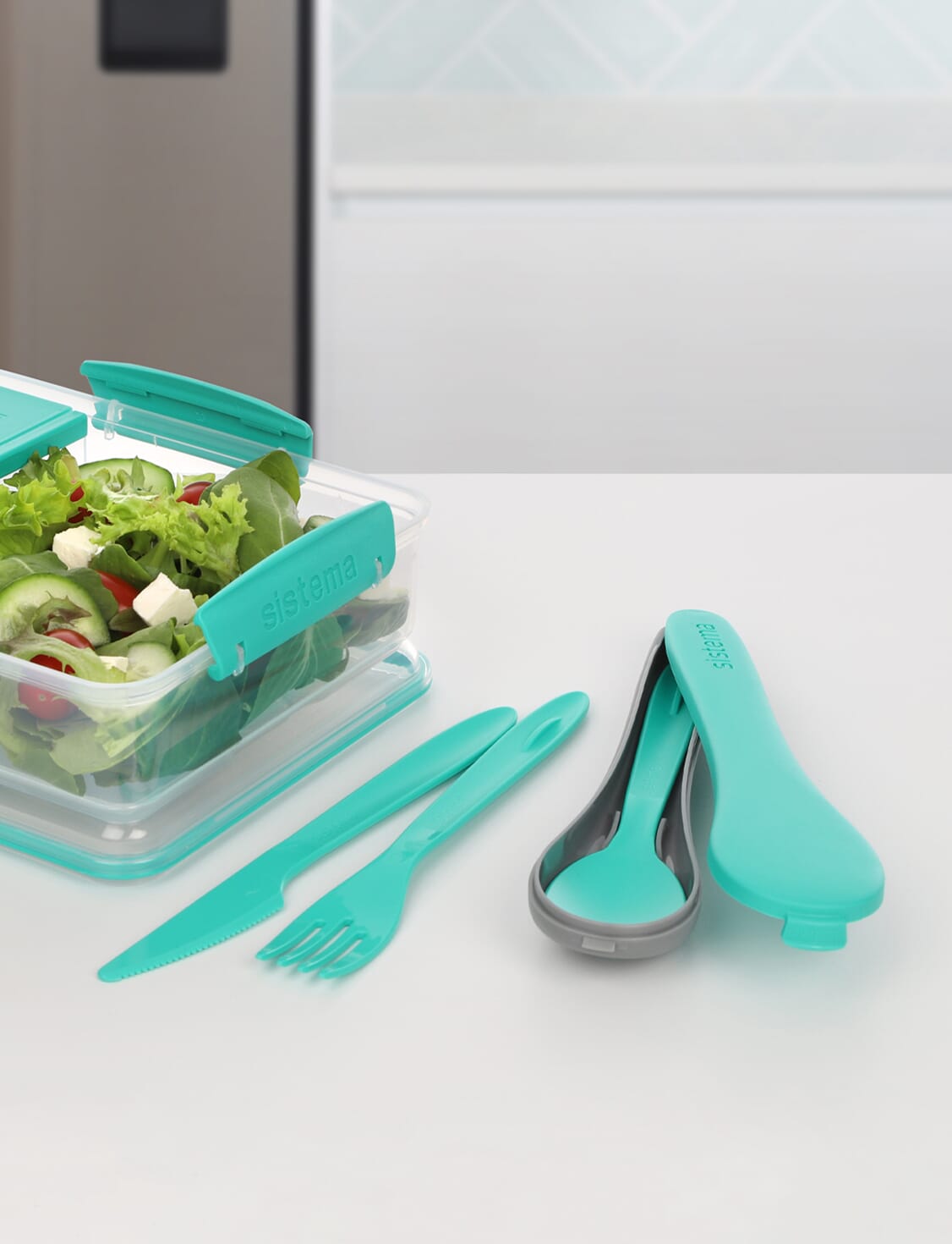 Tupperware Snap Together cutlery Utensils Fork Knife Spoon Set