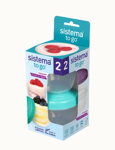 Buy Sistema Knick Knack Pack TO GO Small Food Containers, Stackable  Storage Containers with Lids, 62 ml, BPA-Free, Assorted Colour Lids