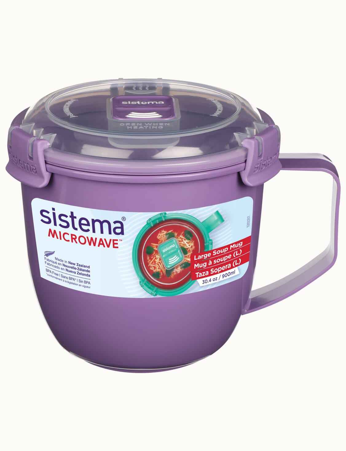 900ml Large Soup Mug Colour-Misty Purple