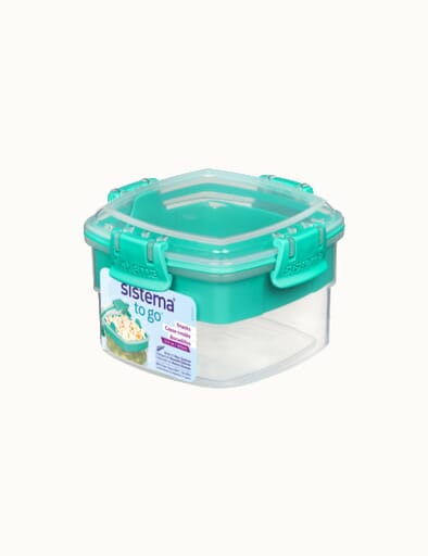 Sistema To Go Collection 1.18 Oz. Salad Dressing Containers,  Pink/Green/Blue/Purple, 4 Pack, BPA Free, Reusable & Food Storage  Container, 4.6 Cup