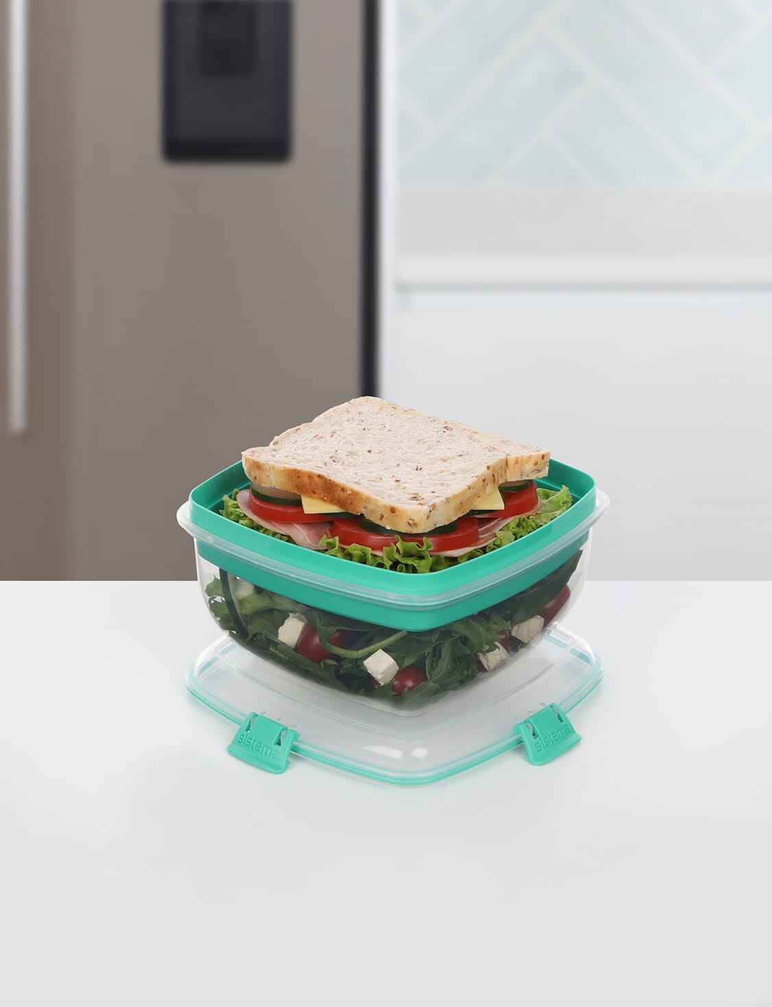 Sistema Lunchbox - Salad & Sandwich - 1.63 L - Turquoise