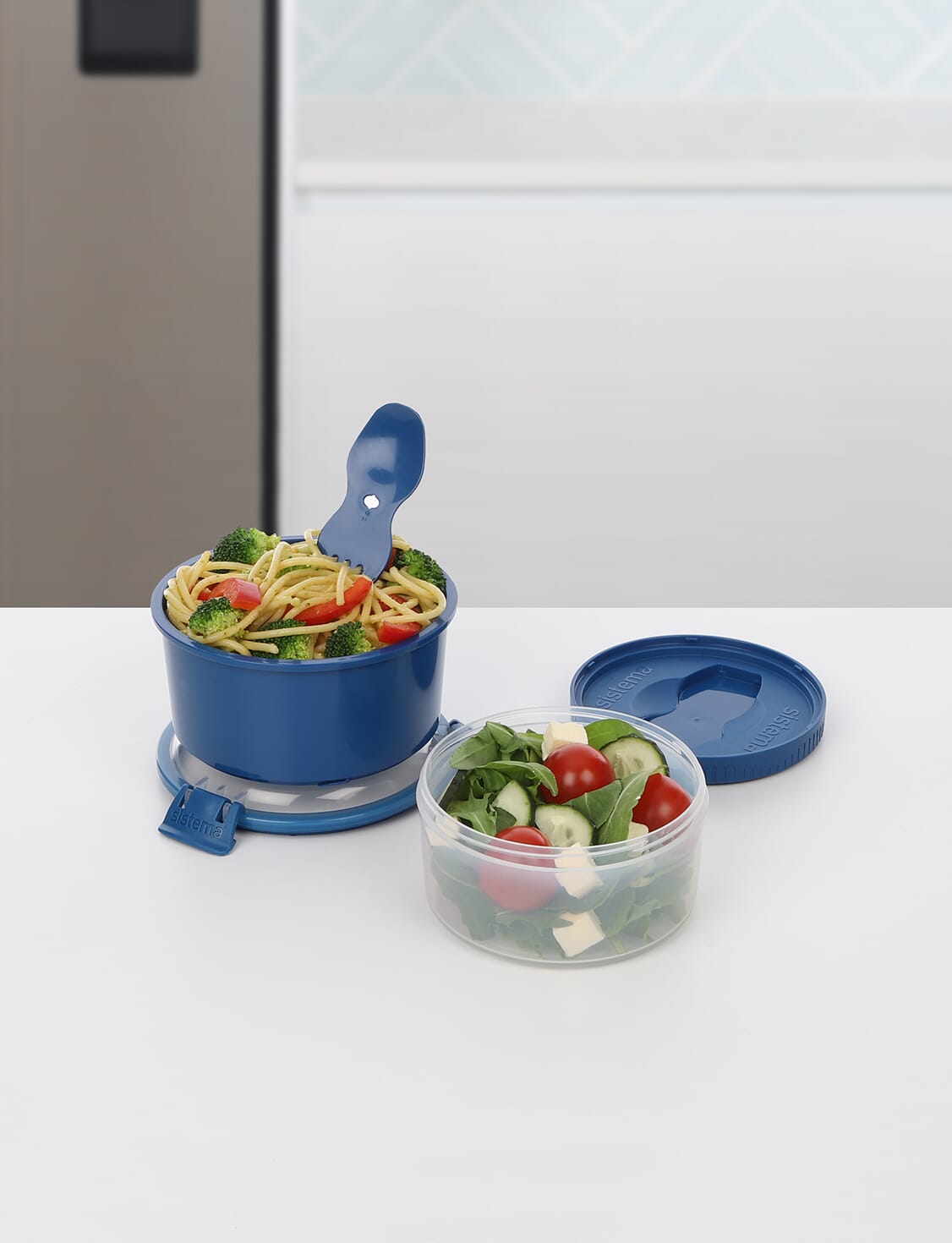 965ml LunchStack™ TO GO™ Round-Ocean Blue