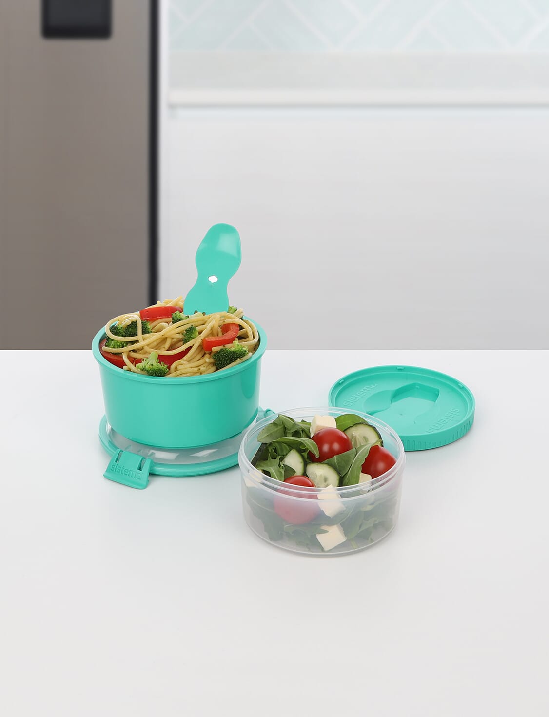 Sistema To Go Lunch Stack Food Storage Container Round 965mL