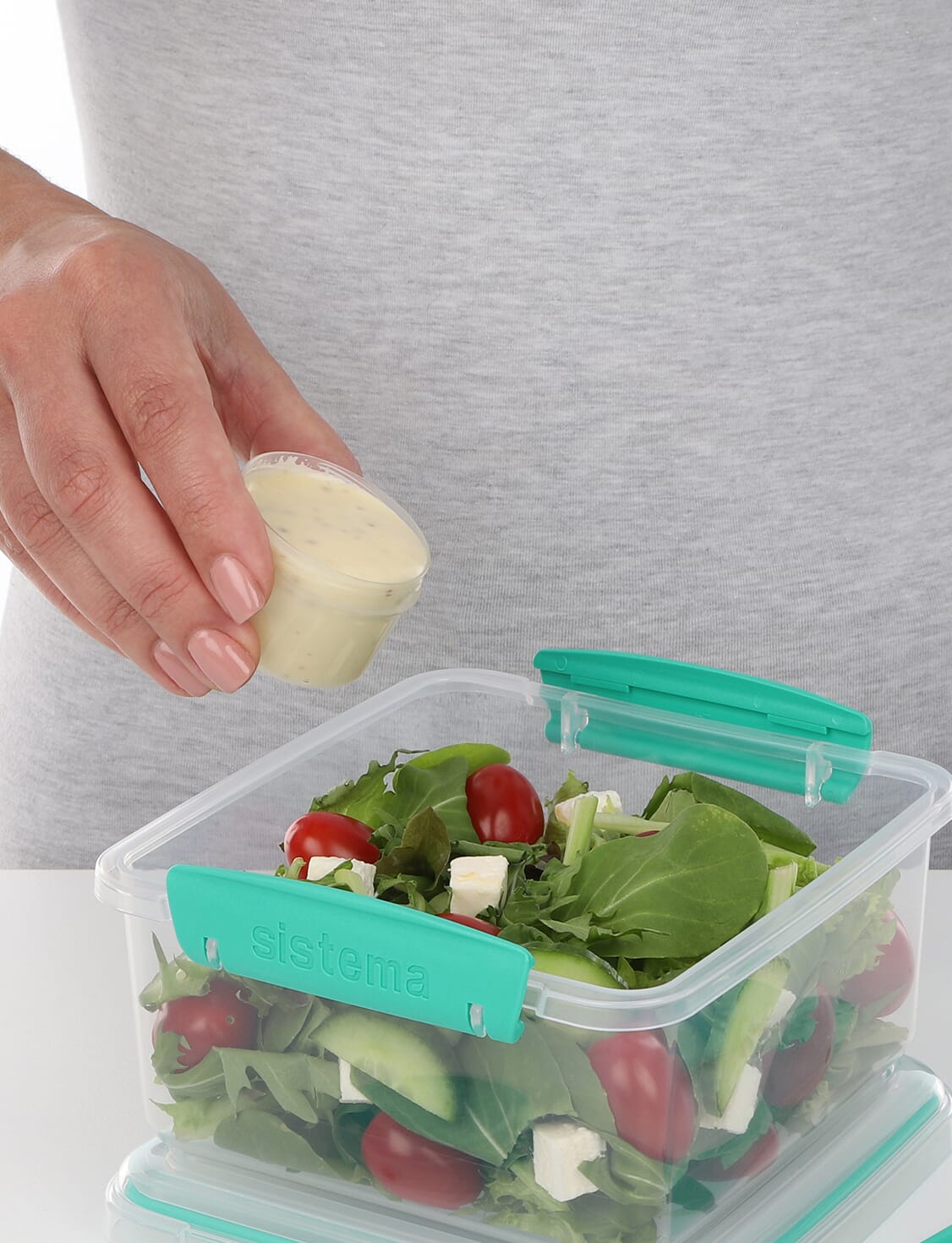  Sistema Salad Container for Lunch with Dressing