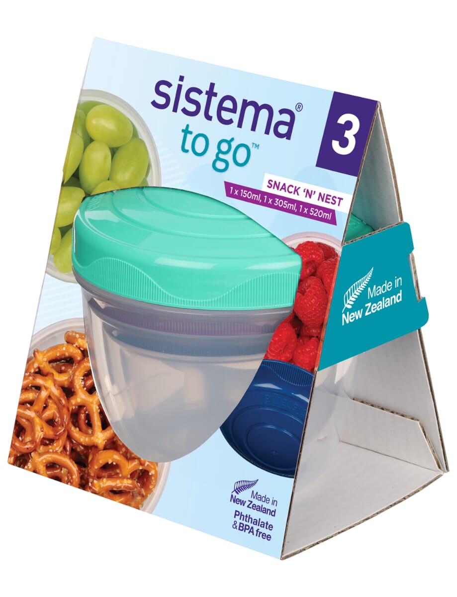 Sistema To Go Mini Bites 130 ml Multi-Colour Pack of 3 