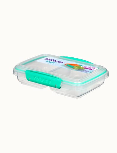  Sistema To Go Collection Bento Lunch Box, Medium, Clear/Pink  Klips: Home & Kitchen