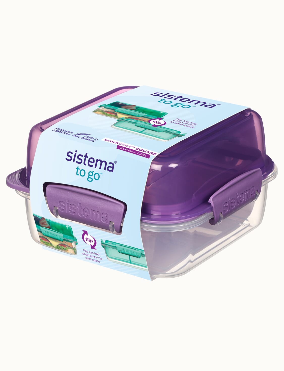 Sistema® To Go™ Stackable Square Lunch Box, 1 ct - Kroger