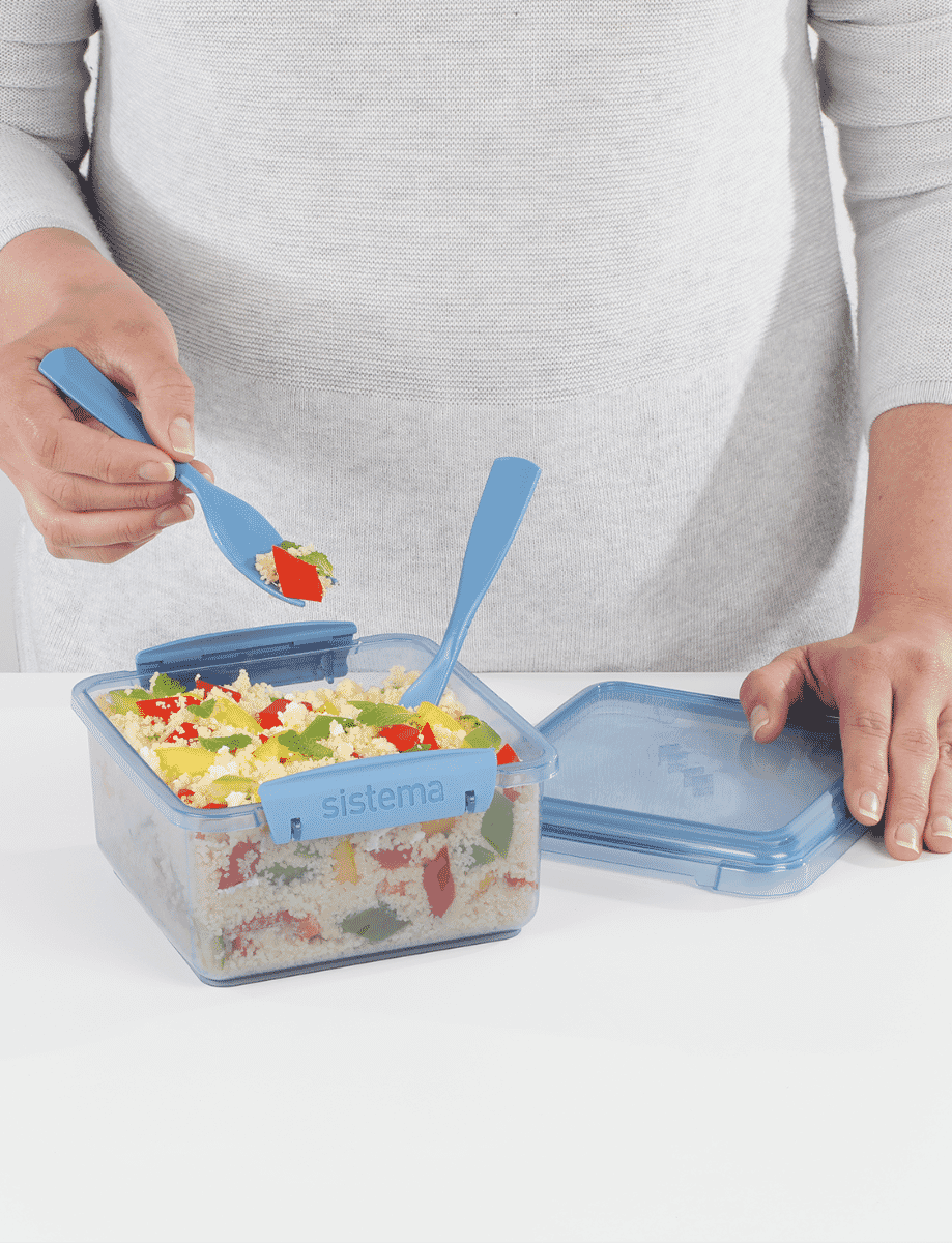Guzzini Store&Go Lunch Box con Contenitore e Posate