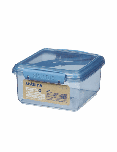 Clear Light Blue Plastic Multipurpose Handled Storage Box w/Removable Tray