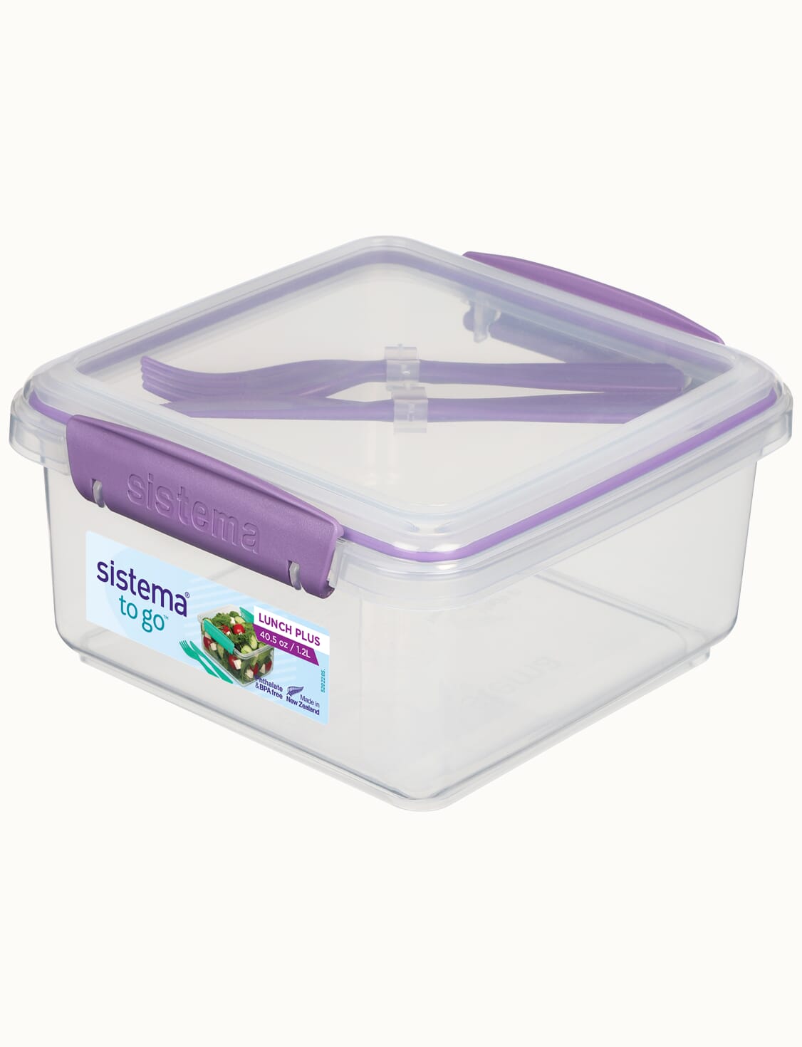 sistema® Boîte alimentaire ronde Breakfast TO GO, cuillère, 530 ml