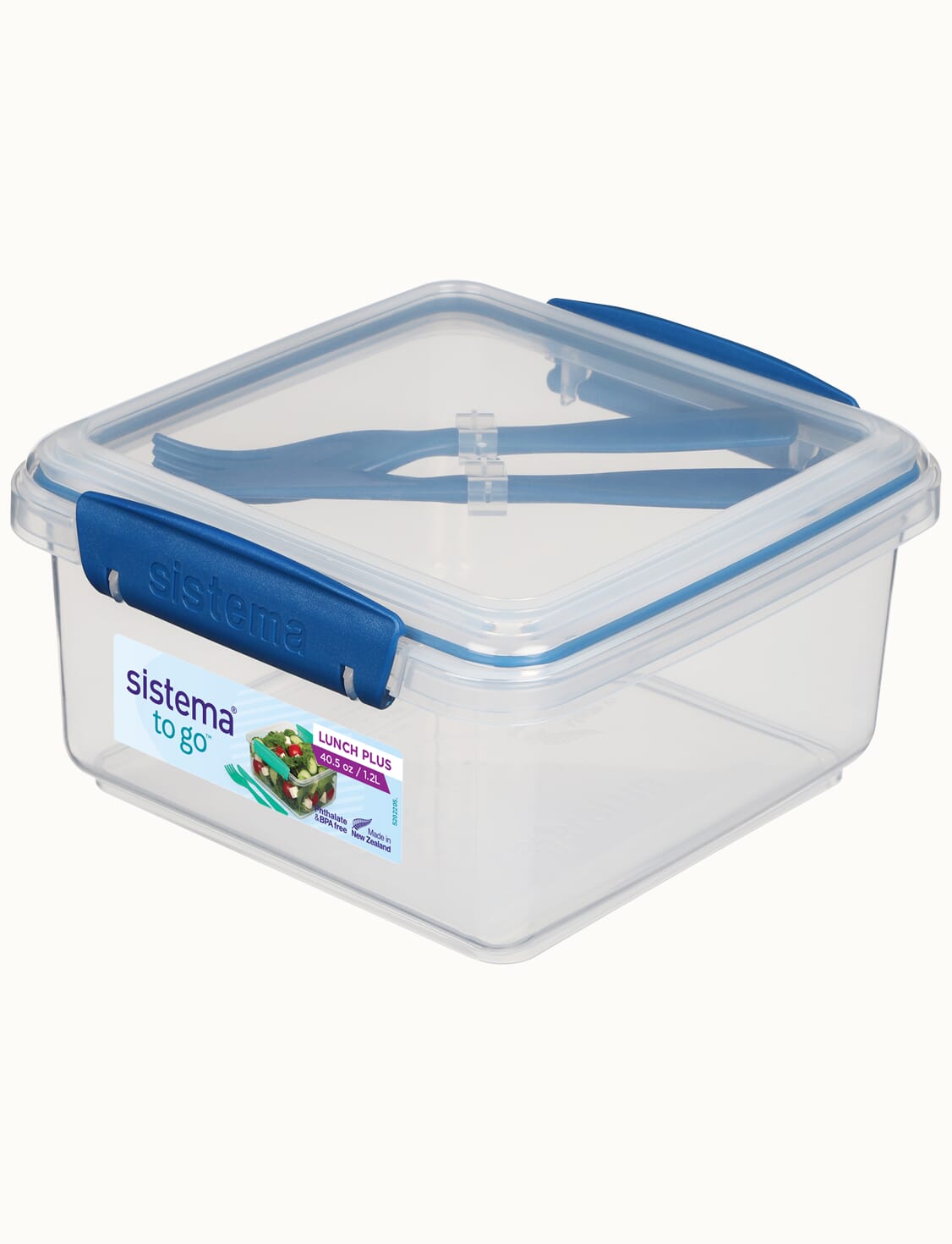 SISTEMA TO GO Salad container 1.1l knife, fork, dressing container