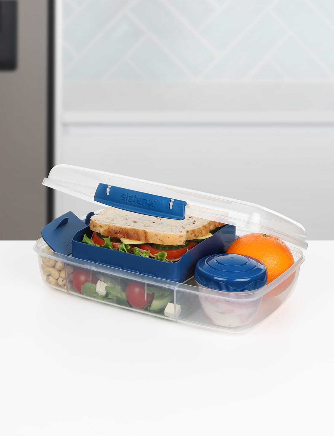 1.76L Bento Box TO GO™ with Yogurt Pot-Ocean Blue