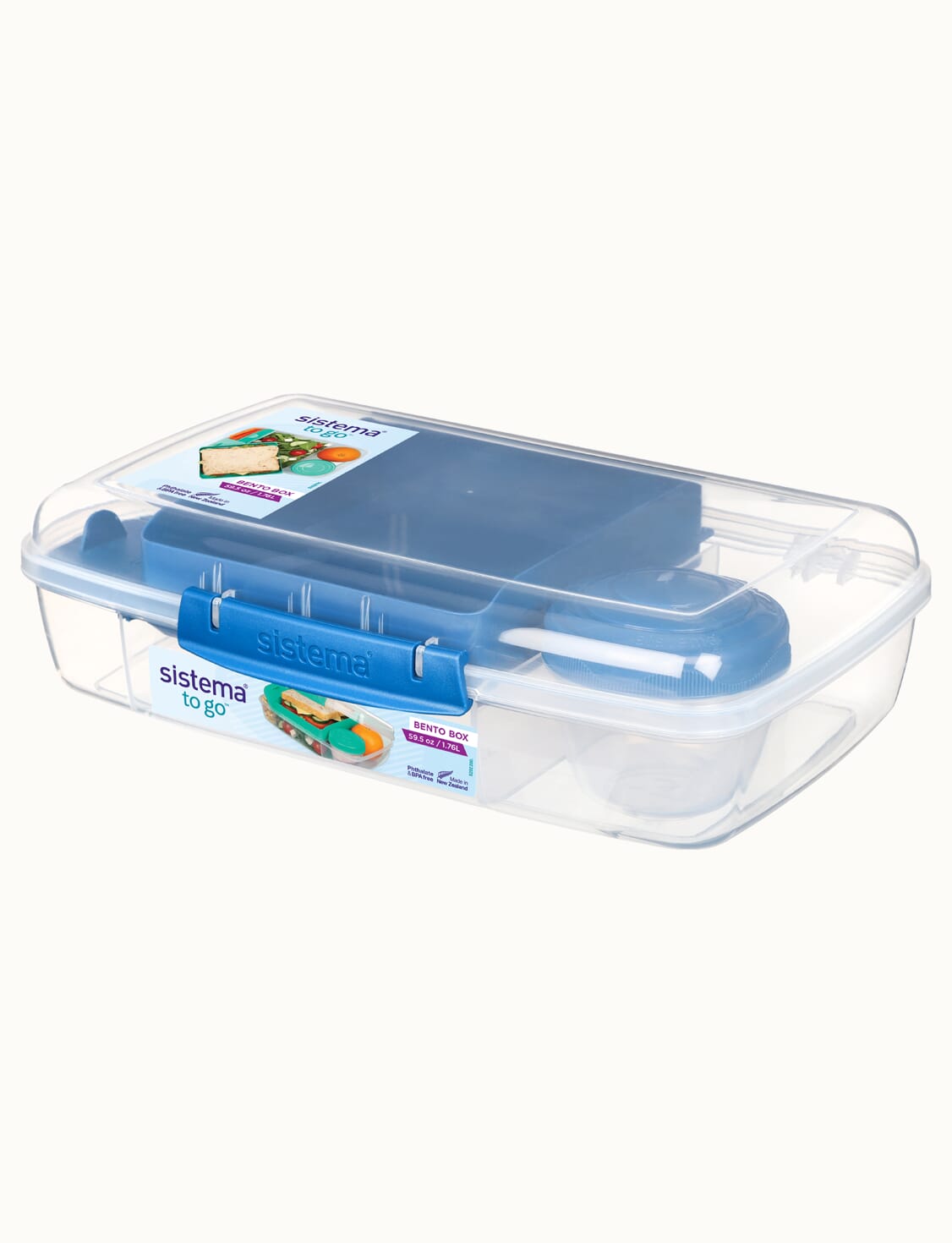 Sistema Bento Box to GO, Lunch Box with Yoghurt/Fruit Pot, 1.65 L, Bpa-Free