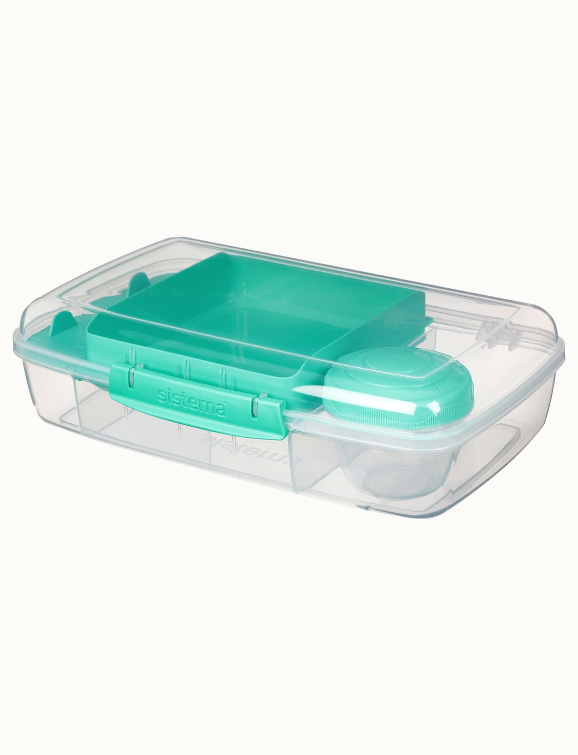 1.76L Bento Box TO GO™ with Yogurt Pot-Minty Teal