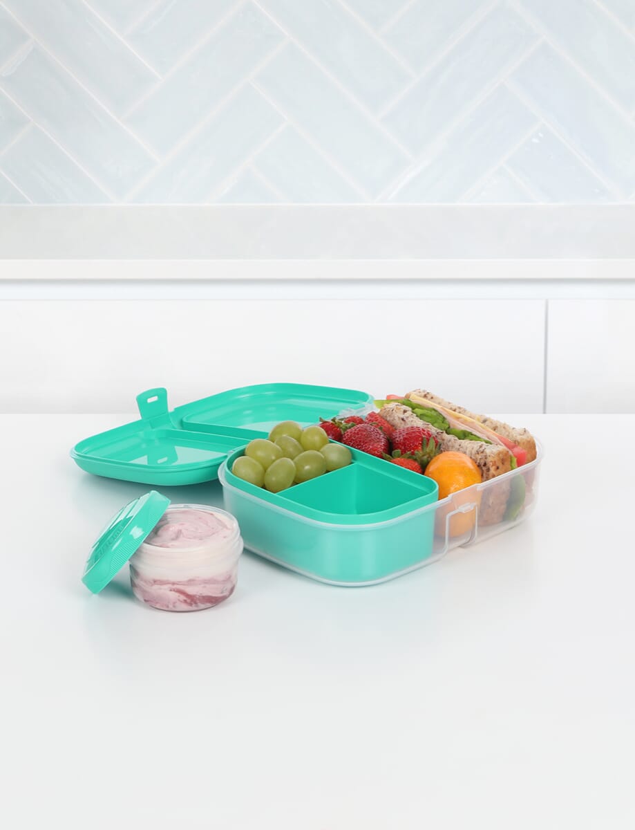 1.1L Ribbon™ Lunch TO GO™ with Mini Bite™-Minty Teal
