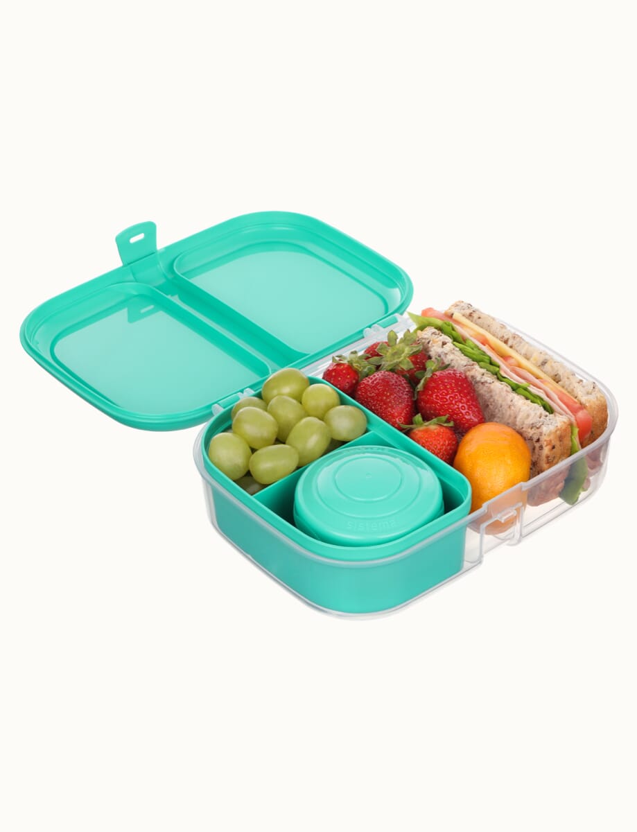 1.1L Ribbon™ Lunch TO GO™ with Mini Bite™-Minty Teal