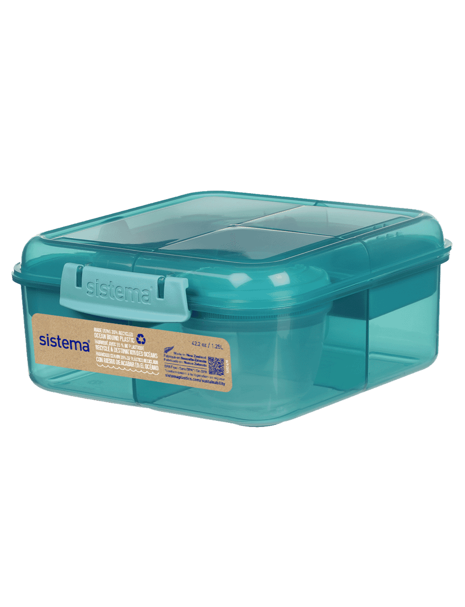 1.25 L BENTO CUBE WITH YOGURT POT | Sistema US