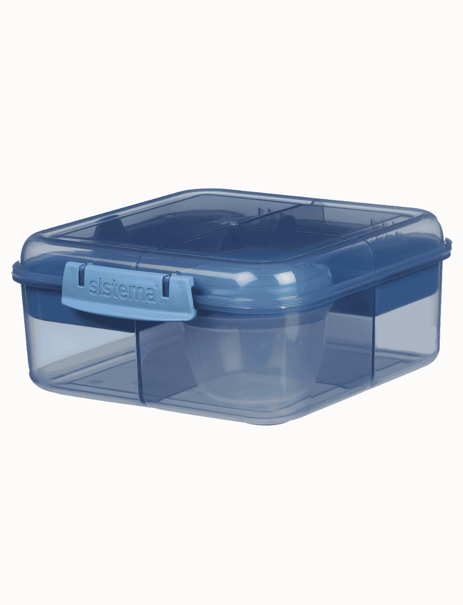 1.25L Bento Cube with Yogurt Pot-Mountain Blue