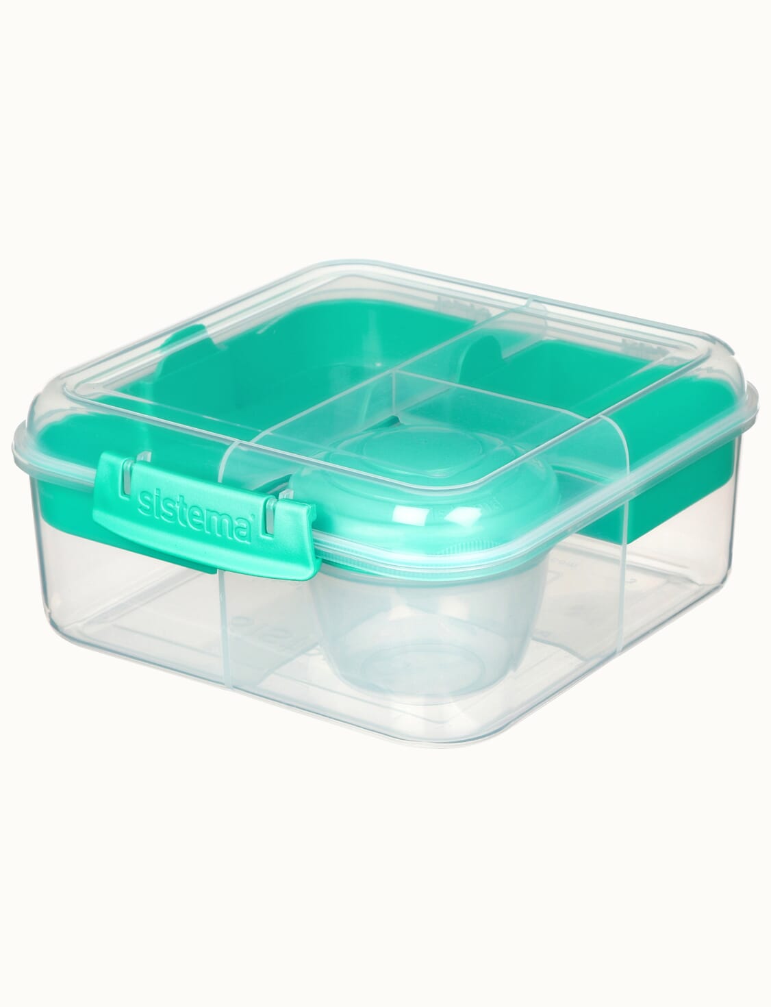 1.25L Bento Cube TO GO™ with Yogurt Pot-Minty Teal