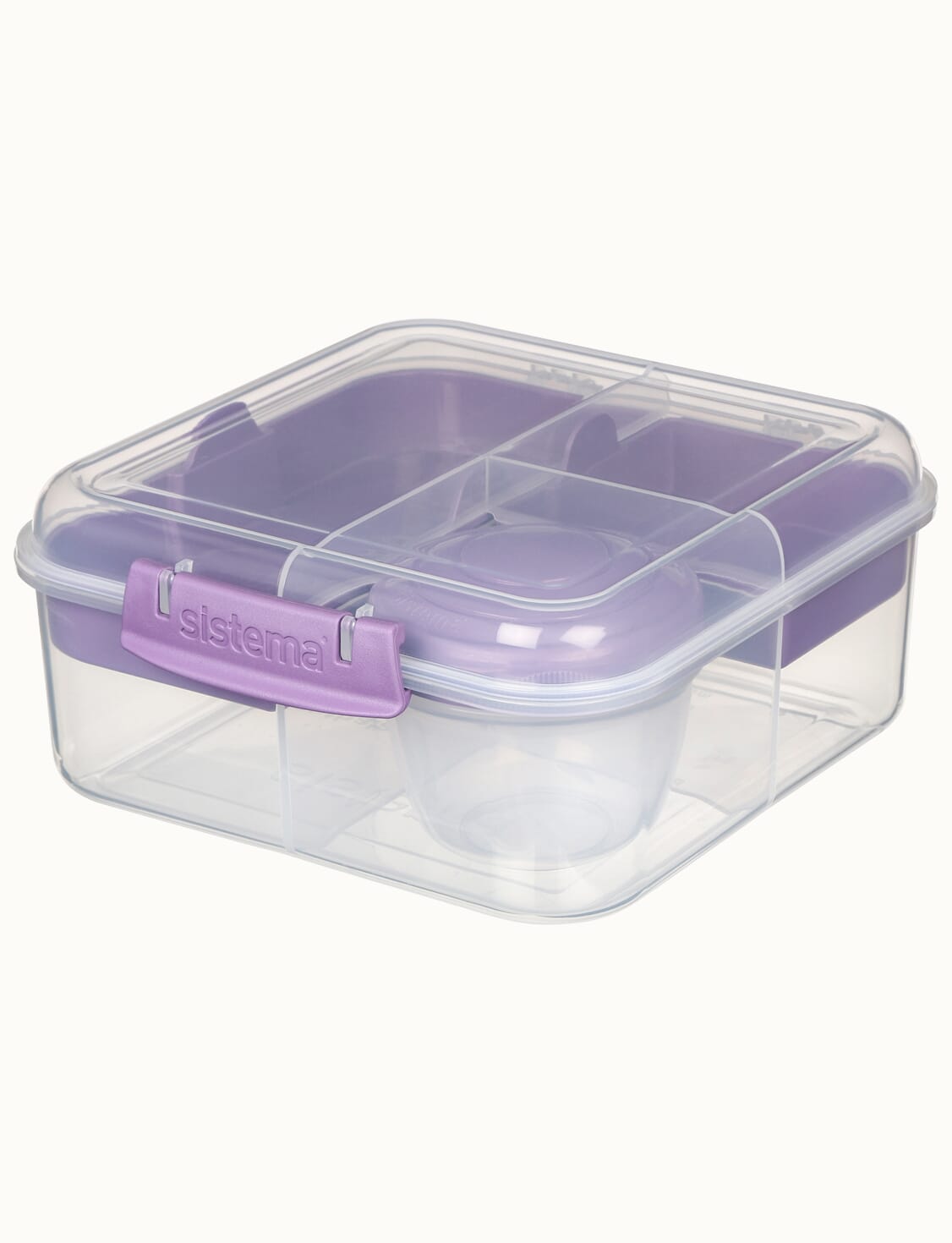 1.25L Bento Cube TO GO™ with Yogurt Pot-Misty Purple