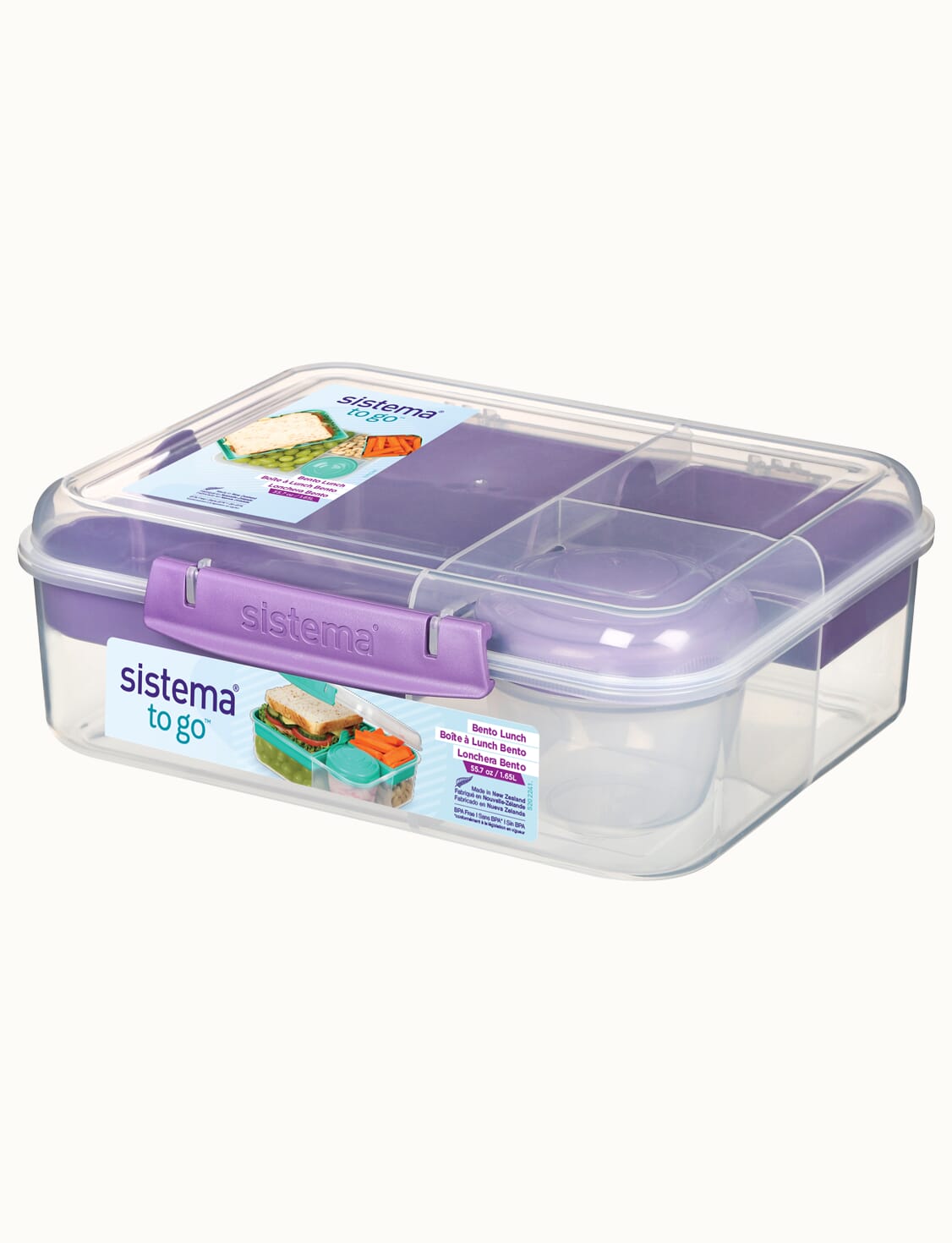 1.65L Bento Lunch TO GO™ with Yogurt Pot-Misty Purple