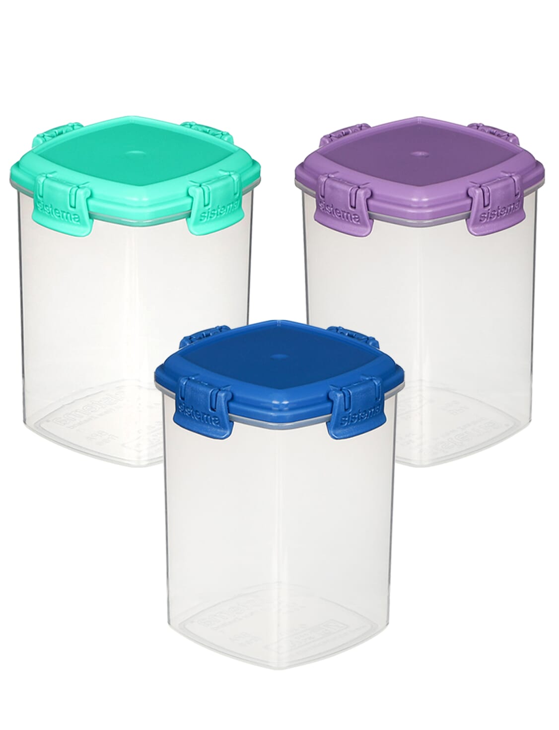 NEW SISTEMA KNICK KNACK PACK SMALL SNACK REUSABLE SNACK SIZE CONTAINER 3 PACK 