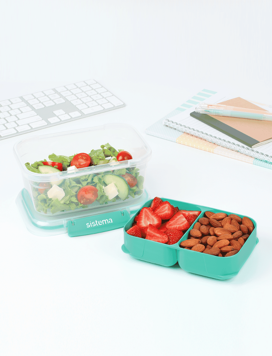 1L Rectangle Stax™ TO GO™-Minty Teal