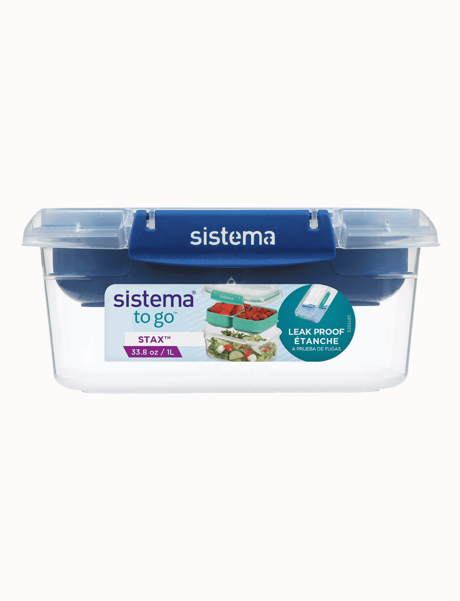 1L Rectangle Stax™ TO GO™-Ocean Blue