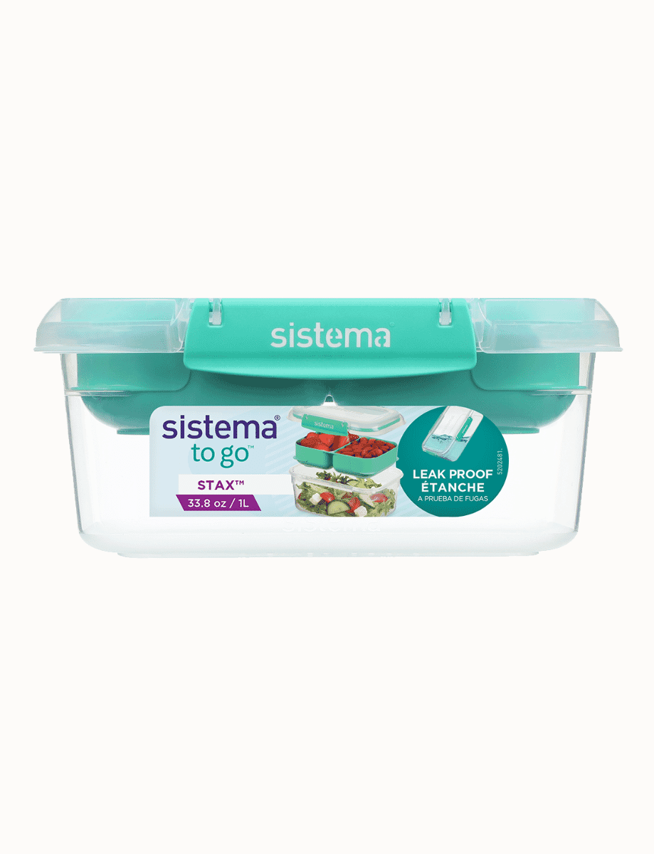1L Rectangle Stax™ TO GO™-Minty Teal