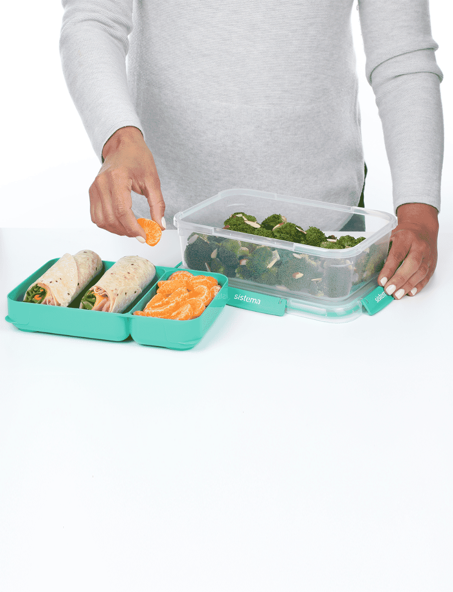 2.2L Rectangle Stax™ TO GO™-Minty Teal
