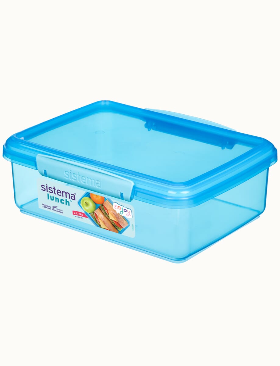 Sistema To Go Triple Split Container, 2L, Assorted Colours - Drink Bottles  & Lunchboxes