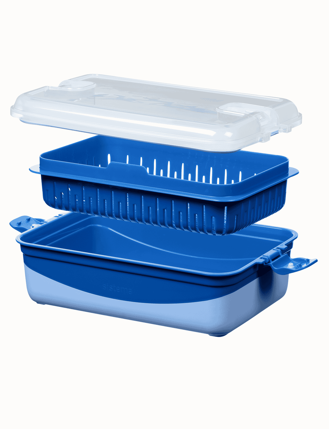2.45 L Rectangle Steamer Container -Lazuli Blue