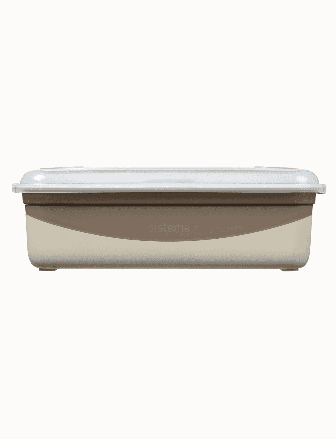 2.45 L Rectangle Steamer Container -Latte