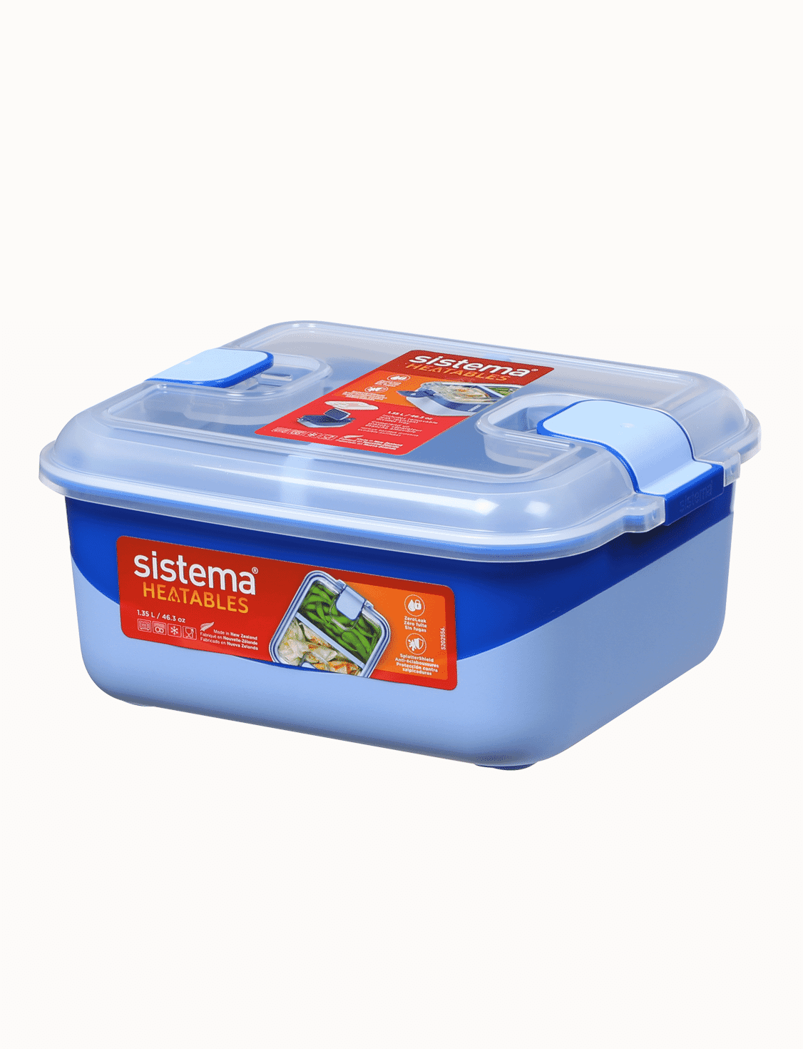 1.35 L Rectangle Container With Divider -Lazuli Blue