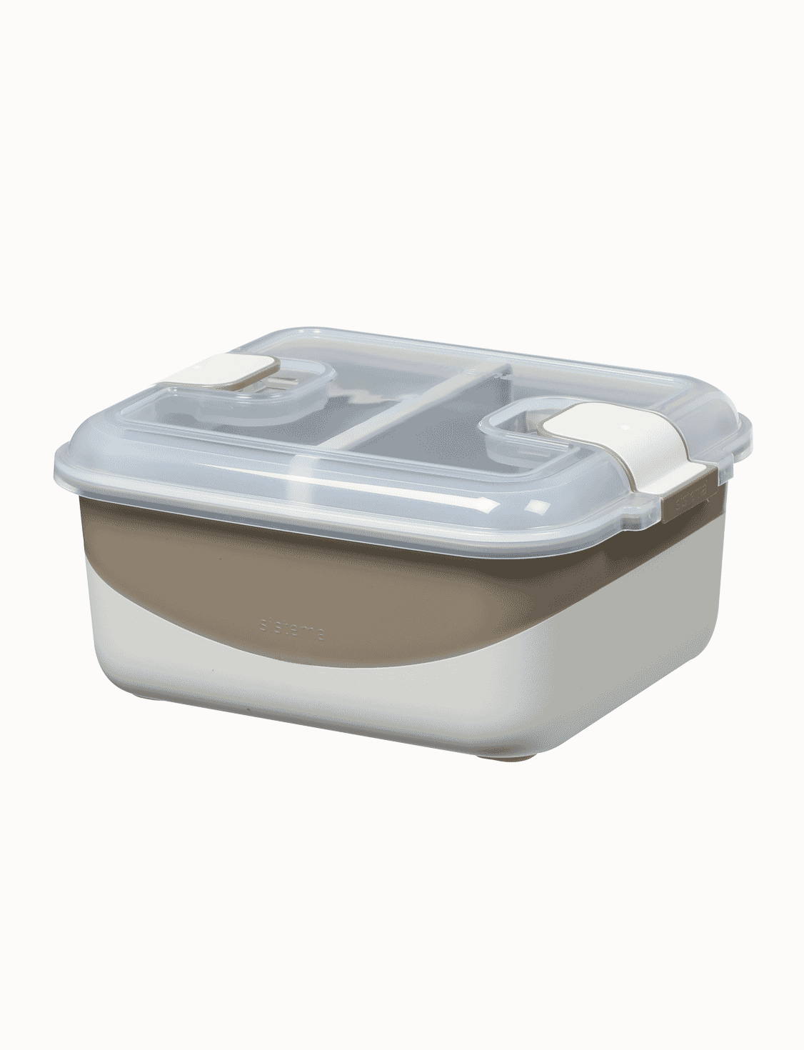 1.35 L Rectangle Container With Divider -Latte