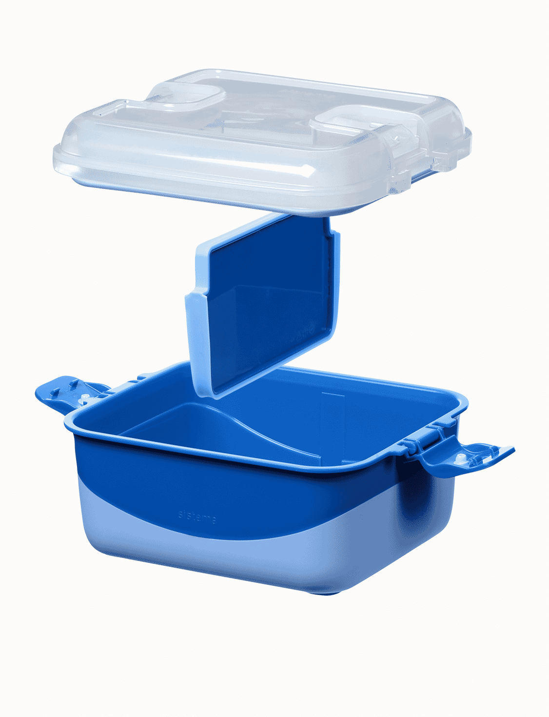 1.35 L Rectangle Container With Divider -Lazuli Blue