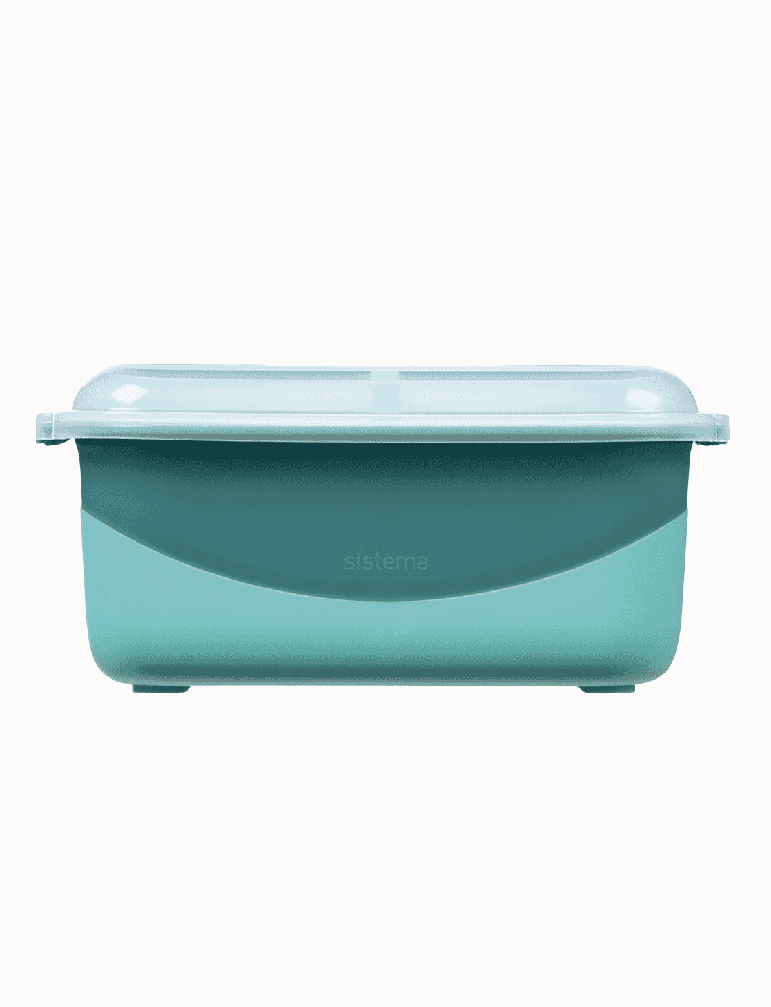 1.35 L Rectangle Container With Divider -Reef Green