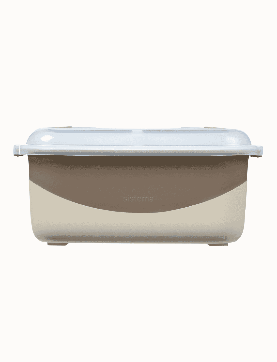 1.35 L Rectangle Container With Divider -Latte