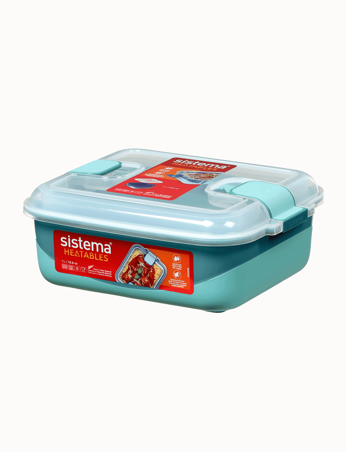 1 L Rectangle Container-Reef Green