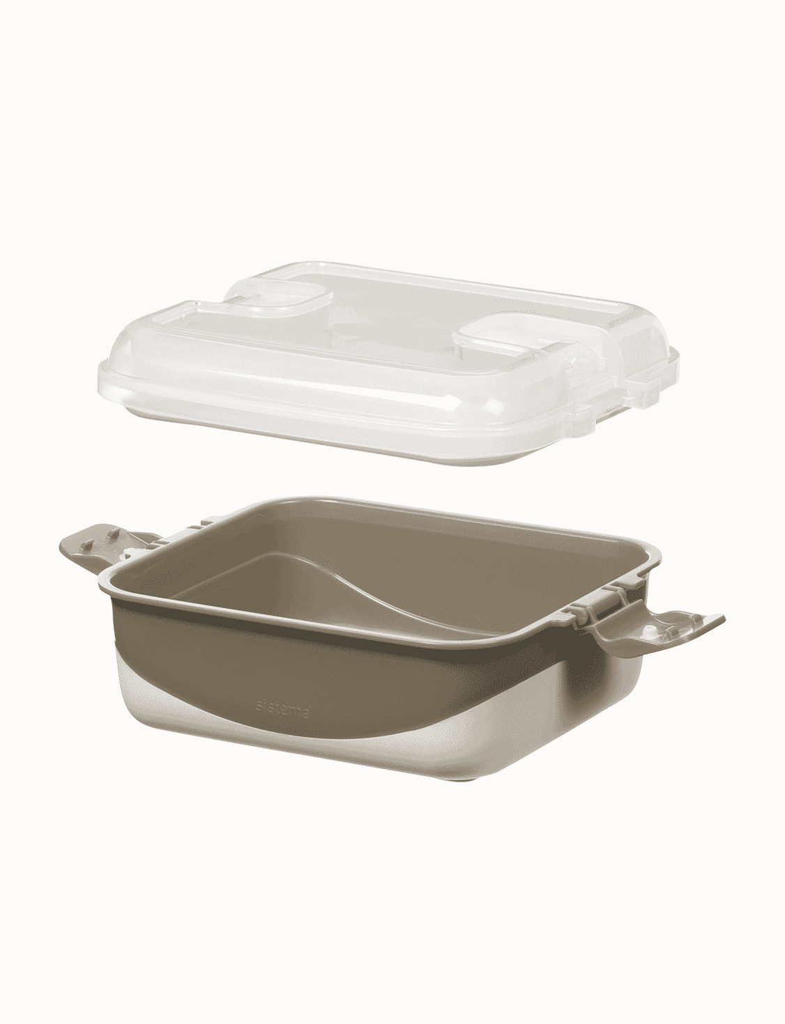 1 L Rectangle Container-Latte