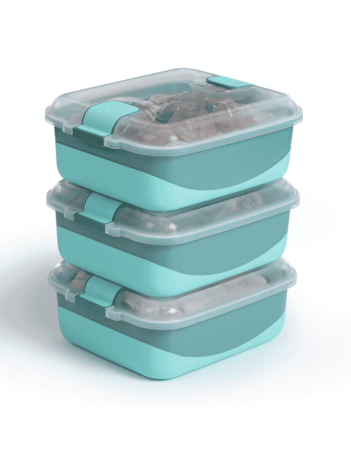 1 L Rectangle Container-Reef Green