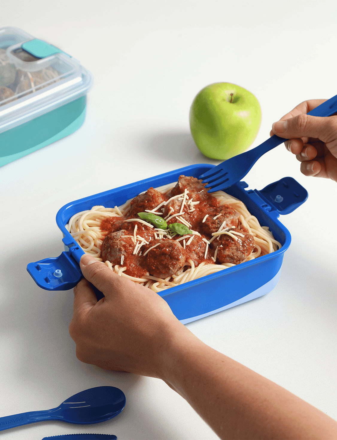 1 L Rectangle Container-Lazuli Blue