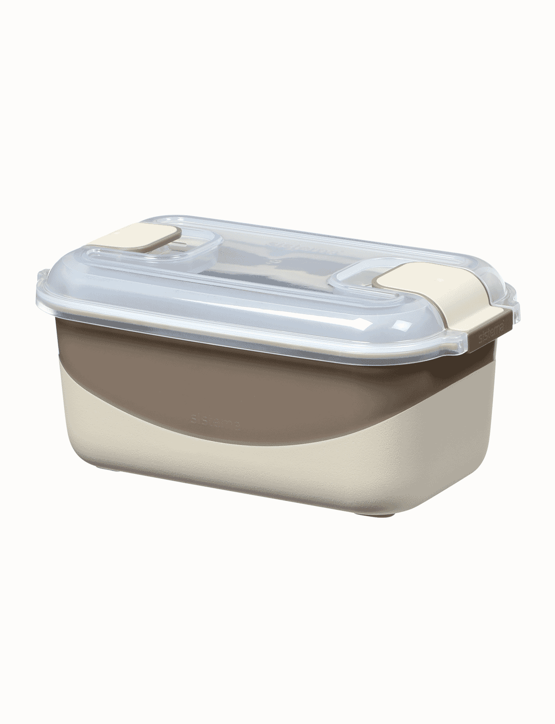 890 mL Rectangle Container-Latte