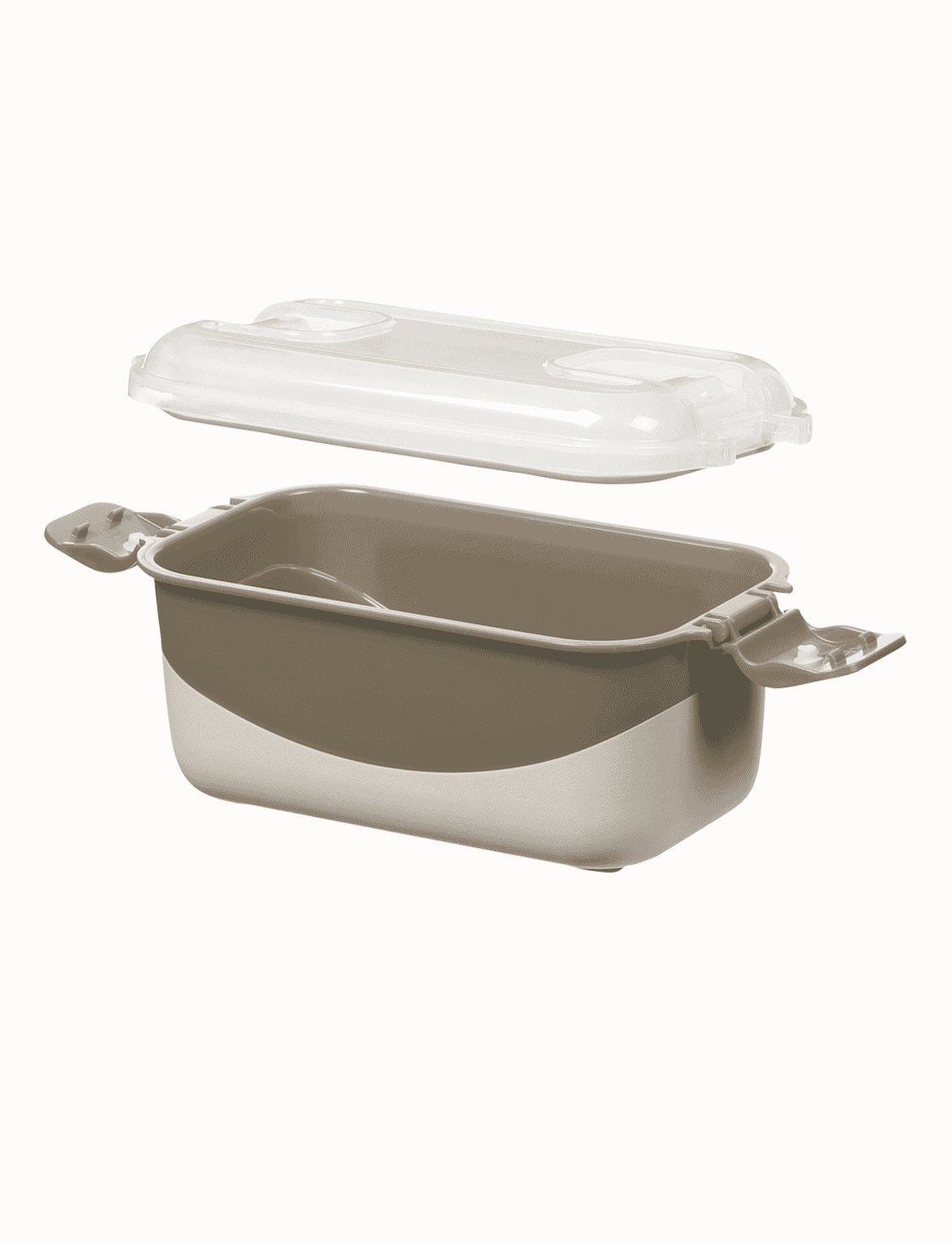 890 mL Rectangle Container-Latte