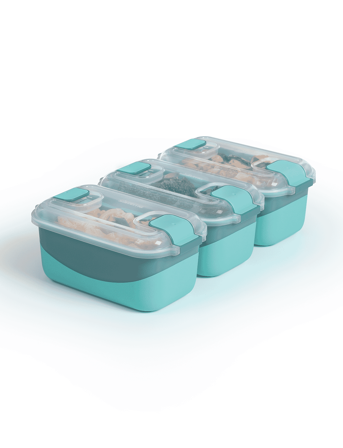 890 mL Rectangle Container-Reef Green